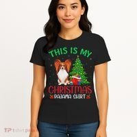 Papillon Dog Ugly Xmas Party This Is My Christmas Pajama Women's T-Shirt thumb 4
