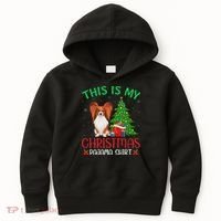 Papillon Dog Ugly Xmas Party This Is My Christmas Pajama Kids Hoodie thumb 0