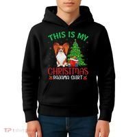 Papillon Dog Ugly Xmas Party This Is My Christmas Pajama Kids Hoodie thumb 4