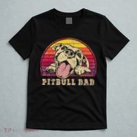 Pitbull Dad Vintage Smiling Pitbull on Sunset T-Shirt thumb 5