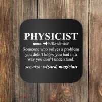 Physicist Definition Wizard Scientist Physics Tshirt Funny Coaster thumb 0