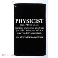 Physicist Definition Wizard Scientist Physics Tshirt Funny Golf Towel thumb 0