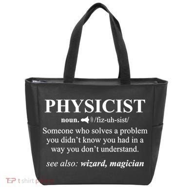 Physicist Definition Wizard Scientist Physics Tshirt Funny Tote Bag