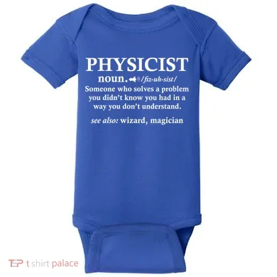 Physicist Definition Wizard Scientist Funny Physics Gift Baby Bodysuit