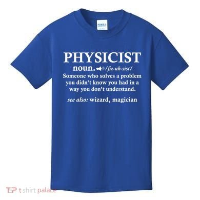 Physicist Definition Wizard Scientist Funny Physics Gift Kids T-Shirt