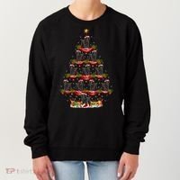 Poodle Dog Xmas Tree Lighting Poodle Christmas Tree Funny Gift Women's Sweatshirt thumb 0