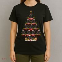 Poodle Dog Xmas Tree Lighting Poodle Christmas Tree Funny Gift T-Shirt thumb 4