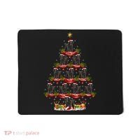 Poodle Dog Xmas Tree Lighting Poodle Christmas Tree Funny Gift Mousepad thumb 0