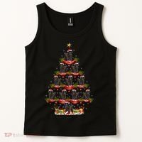 Poodle Dog Xmas Tree Lighting Poodle Christmas Tree Funny Gift Tank Top thumb 2