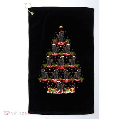 Poodle Dog Xmas Tree Lighting Poodle Christmas Tree Funny Gift Golf Towel