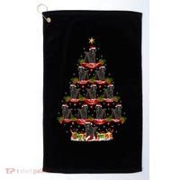 Poodle Dog Xmas Tree Lighting Poodle Christmas Tree Funny Gift Golf Towel thumb 0