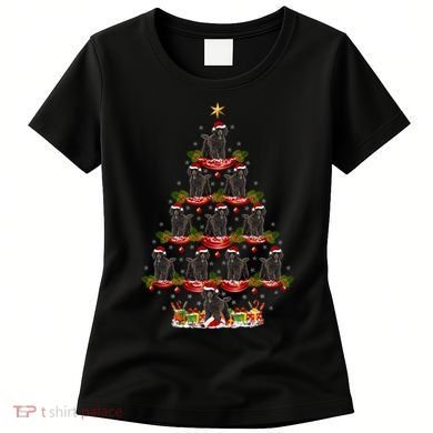 Poodle Dog Xmas Tree Lighting Poodle Christmas Tree Funny Gift Women's T-Shirt