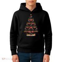 Poodle Dog Xmas Tree Lighting Poodle Christmas Tree Funny Gift Kids Hoodie thumb 4