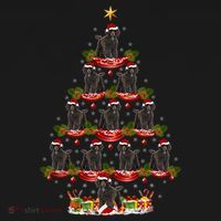 Poodle Dog Xmas Tree Lighting Poodle Christmas Tree Funny Gift Kids T-Shirt thumb 4