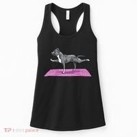 Pitbull Doing Yoga Funny Pitbull Dog Lover Yogi Teacher Women's Tank Top thumb 0