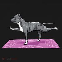 Pitbull Doing Yoga Funny Pitbull Dog Lover Yogi Teacher Women's T-Shirt thumb 6