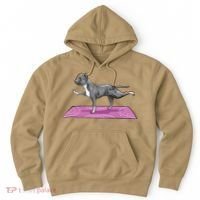 Pitbull Doing Yoga Funny Pitbull Dog Lover Yogi Teacher Hoodie thumb 0