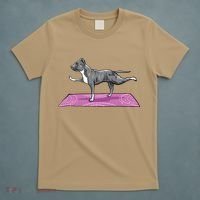 Pitbull Doing Yoga Funny Pitbull Dog Lover Yogi Teacher T-Shirt thumb 5