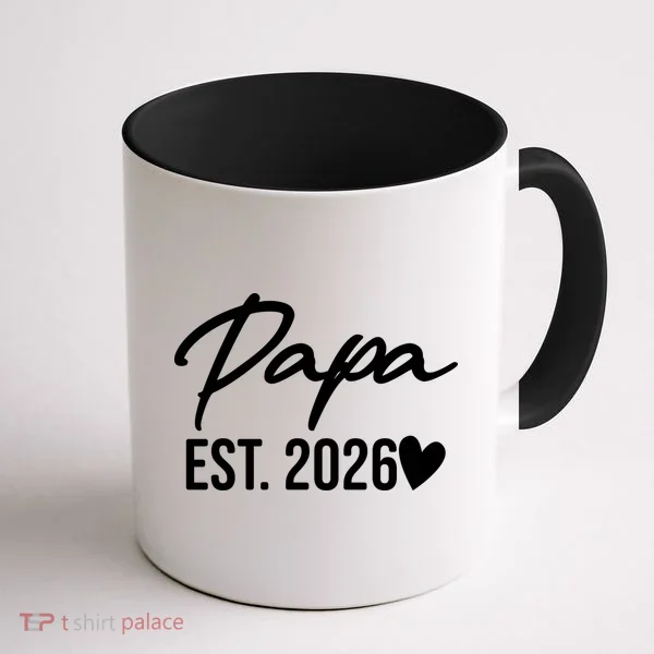 Papa EST 2026 Coffee Mug