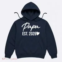 Papa EST 2026 Hoodie thumb 0
