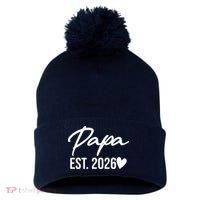Papa EST 2026 Pom Pom 12in Knit Beanie thumb 0