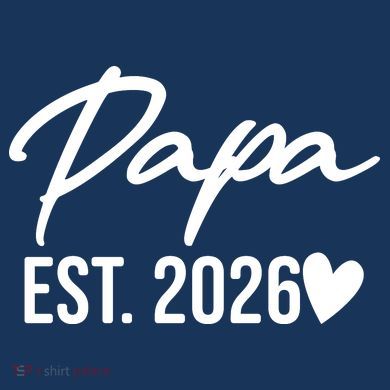 Papa EST 2026 Pom Pom 12in Knit Beanie