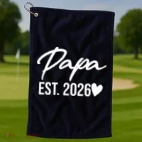 Papa EST 2026 Golf Towel thumb 1