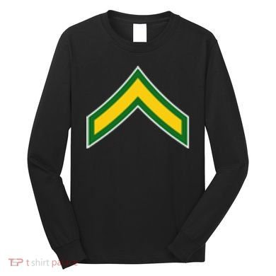 Private E 2 Mlitary Badge Long Sleeve Shirt