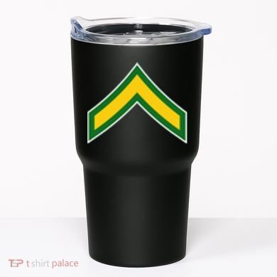 Private E 2 Mlitary Badge Tumbler