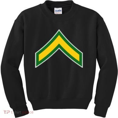 Private E 2 Mlitary Badge Kids Sweatshirt