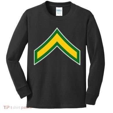 Private E 2 Mlitary Badge Kids Long Sleeve Shirt