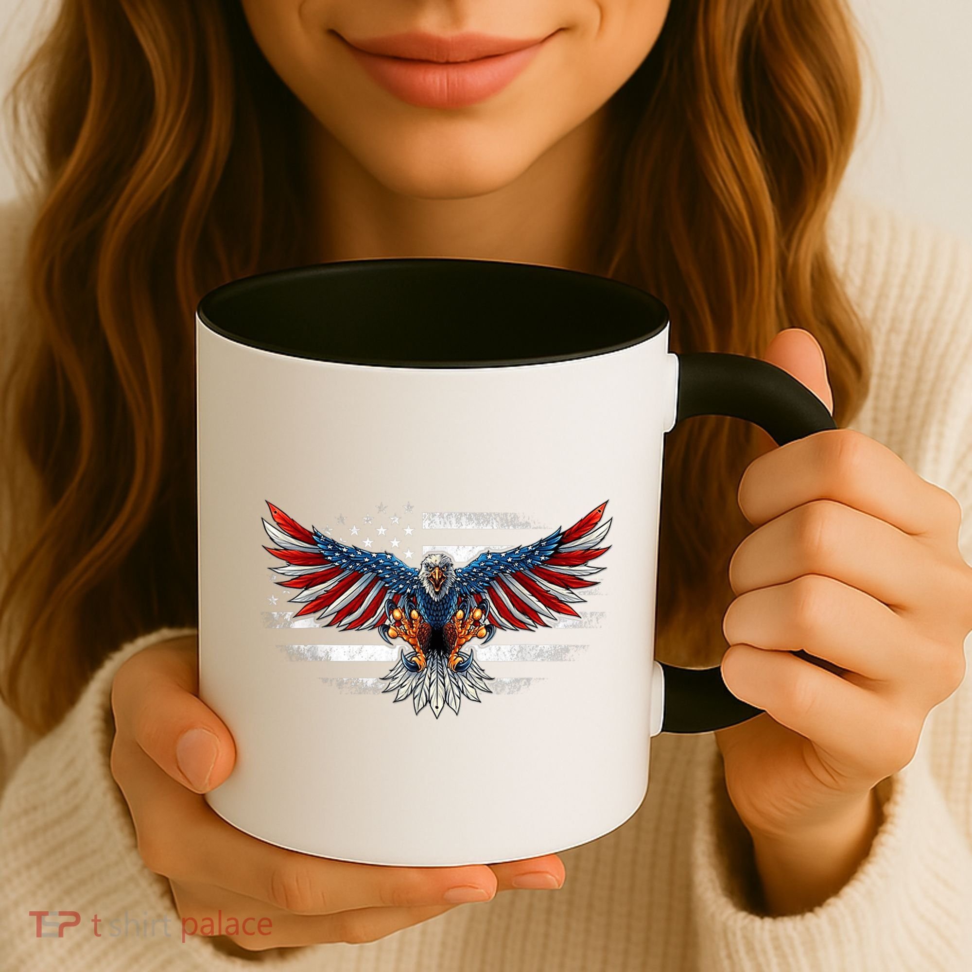 Patriotic Eagle 4th Of July Usa American Flag Funny Gift Coffee Mug
