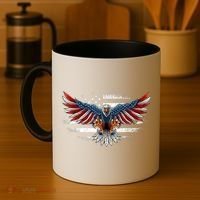 Patriotic Eagle 4th Of July Usa American Flag Funny Gift Coffee Mug thumb 4