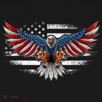 Patriotic Eagle 4th Of July Usa American Flag Funny Gift Ornament thumb 1
