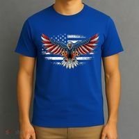 Patriotic Eagle 4th Of July Usa American Flag Funny Gift T-Shirt thumb 3