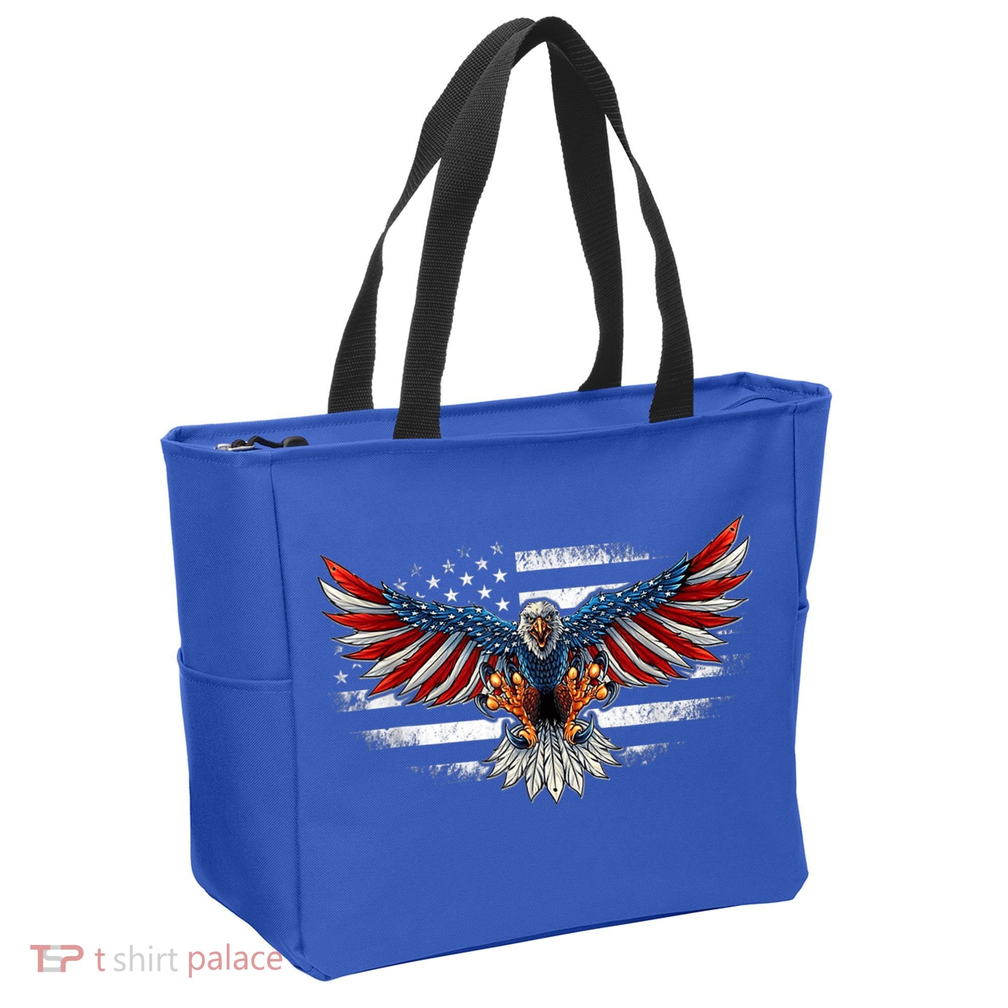 Patriotic Eagle 4th Of July Usa American Flag Funny Gift Tote Bag