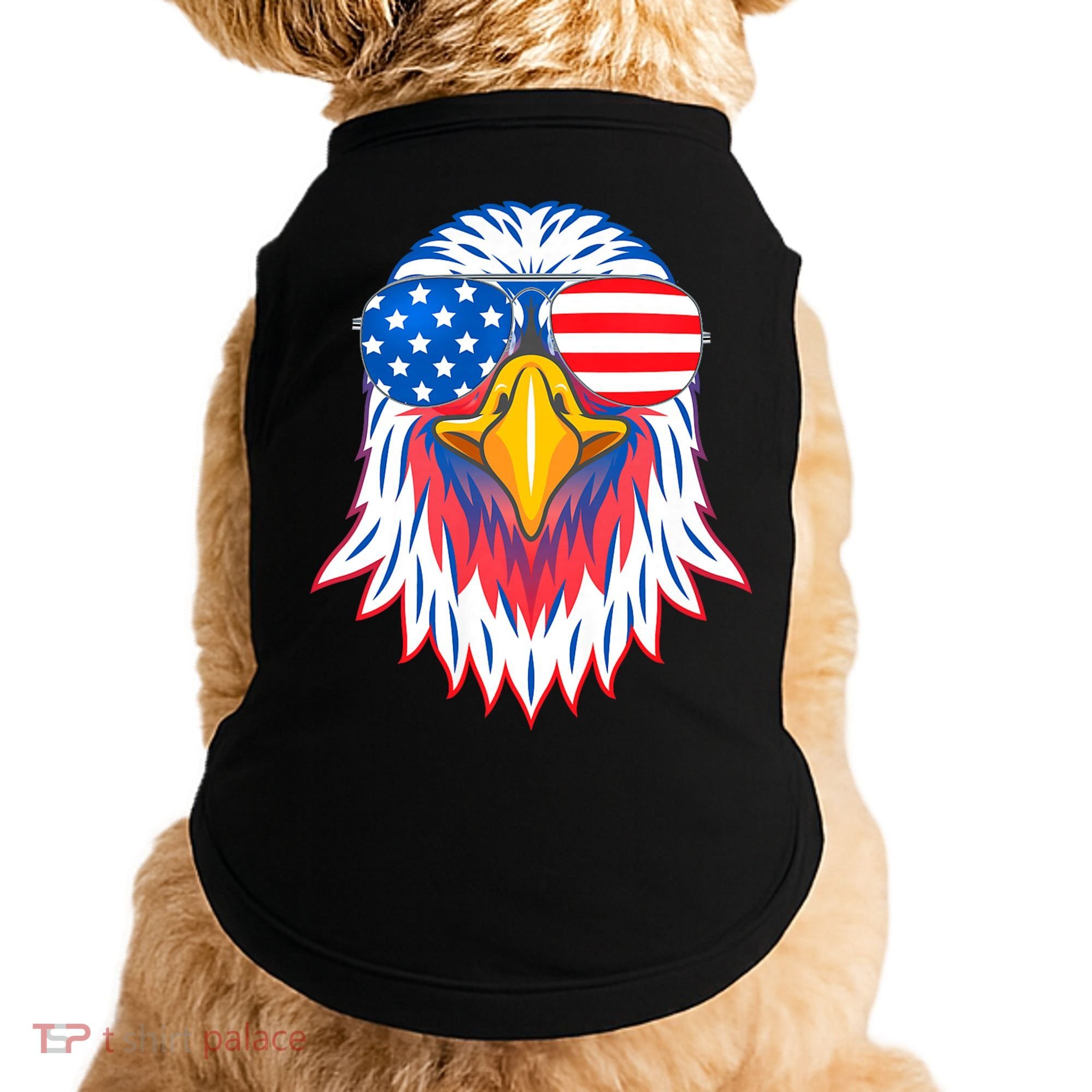 Patriotic Eagle 4th Of July Usa American Flag Pride Doggie Tank