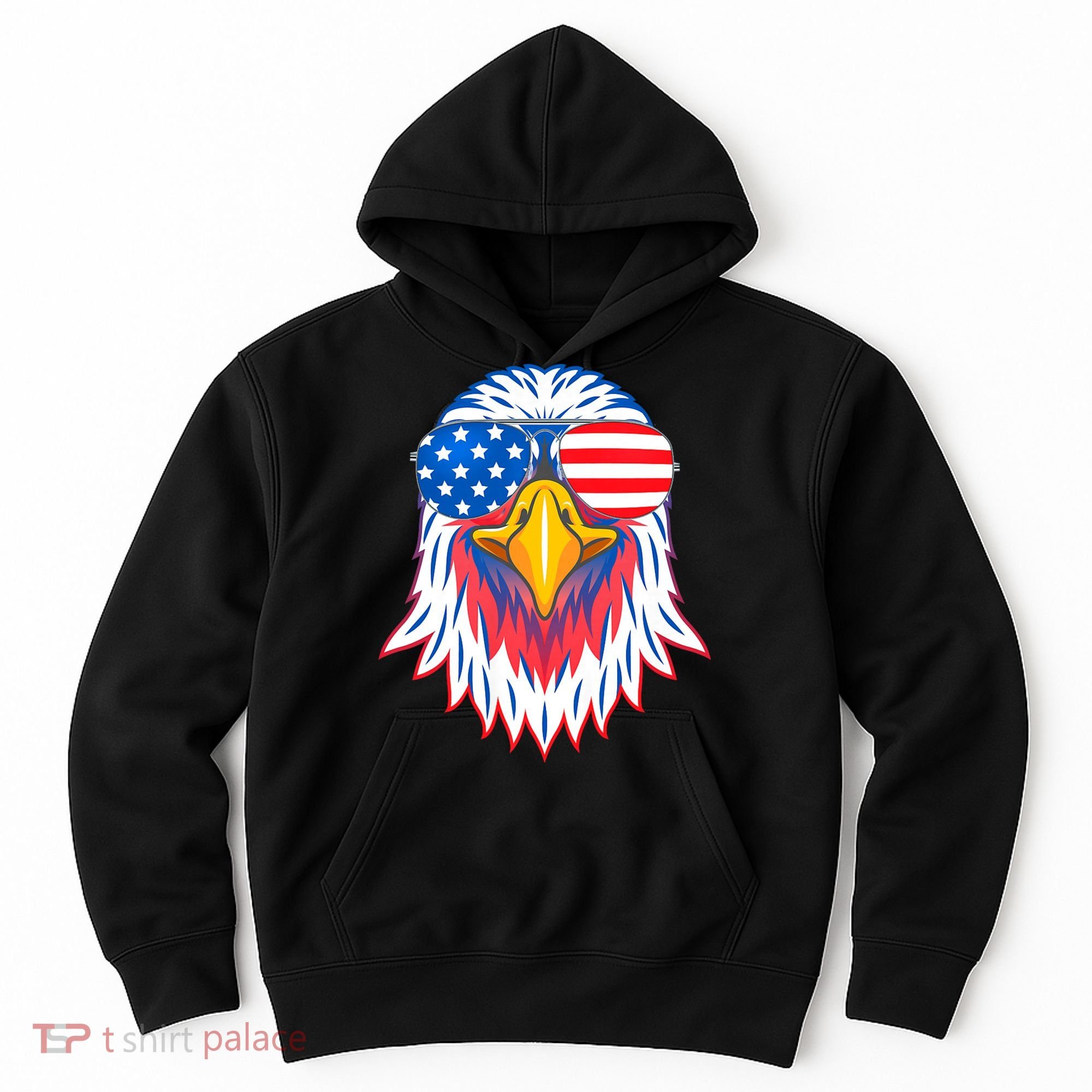 Patriotic Eagle 4th Of July Usa American Flag Pride Hoodie