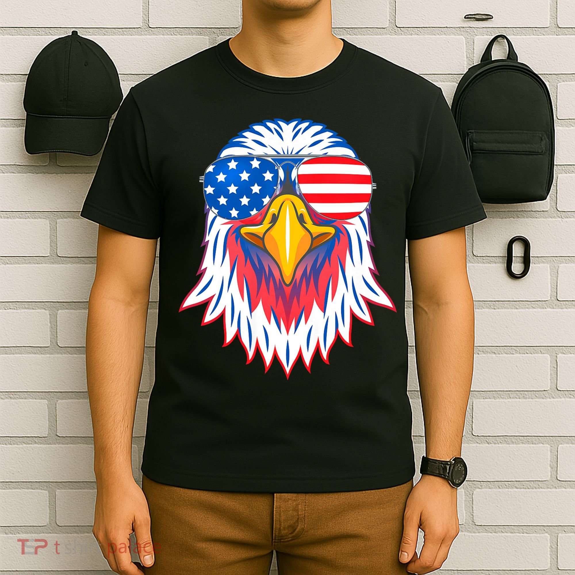 Patriotic Eagle 4th Of July Usa American Flag Pride T-Shirt