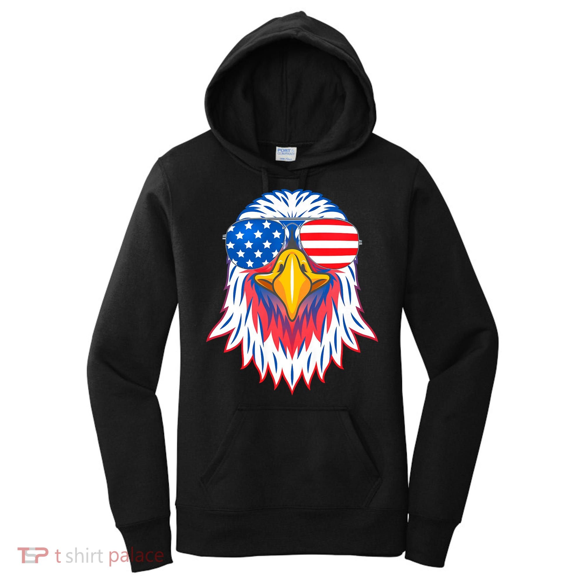 Patriotic Eagle 4th Of July Usa American Flag Pride Women's Hoodie