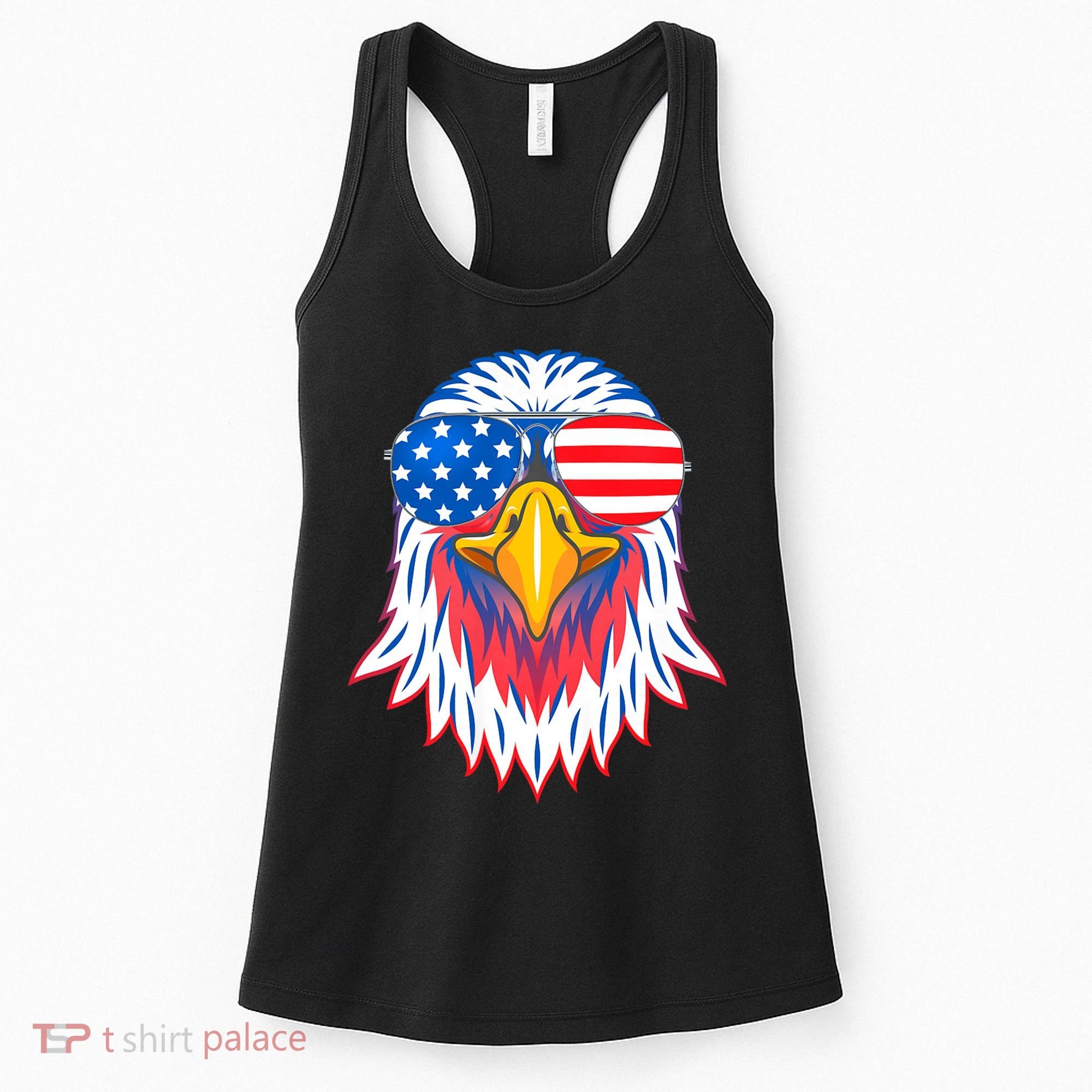 Patriotic Eagle 4th Of July Usa American Flag Pride Women's Tank Top