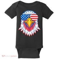 Patriotic Eagle 4th Of July Usa American Flag Pride Baby Bodysuit thumb 0