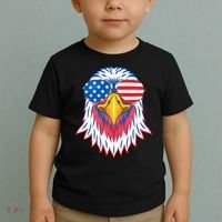 Patriotic Eagle 4th Of July Usa American Flag Pride Toddler T-Shirt thumb 2