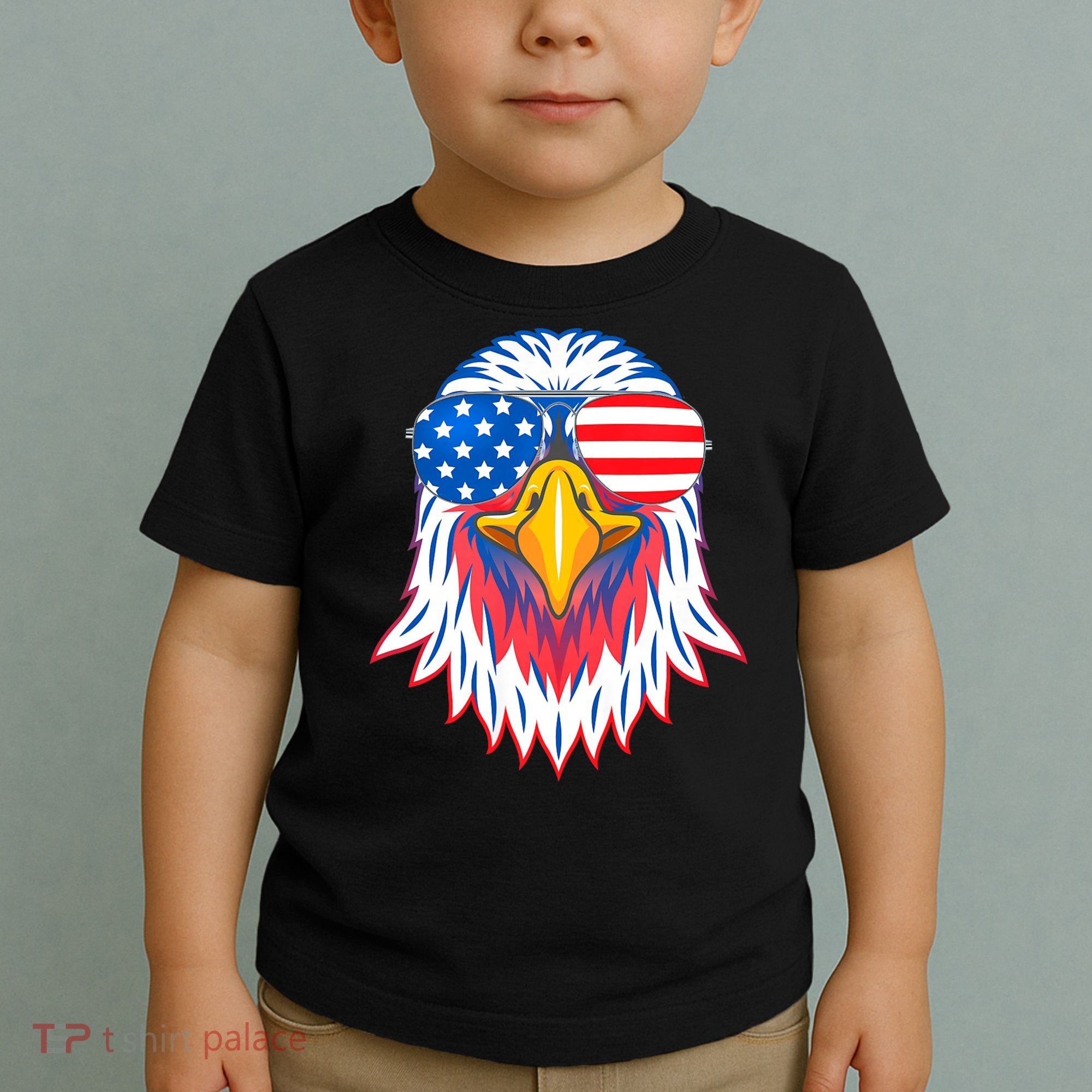 Patriotic Eagle 4th Of July Usa American Flag Pride Toddler T-Shirt