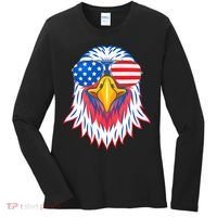 Patriotic Eagle 4th Of July Usa American Flag Pride Women's Long Sleeve Shirt thumb 0