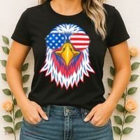 Patriotic Eagle 4th Of July Usa American Flag Pride Women's T-Shirt thumb 2
