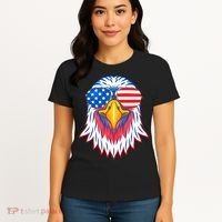 Patriotic Eagle 4th Of July Usa American Flag Pride Women's T-Shirt thumb 4