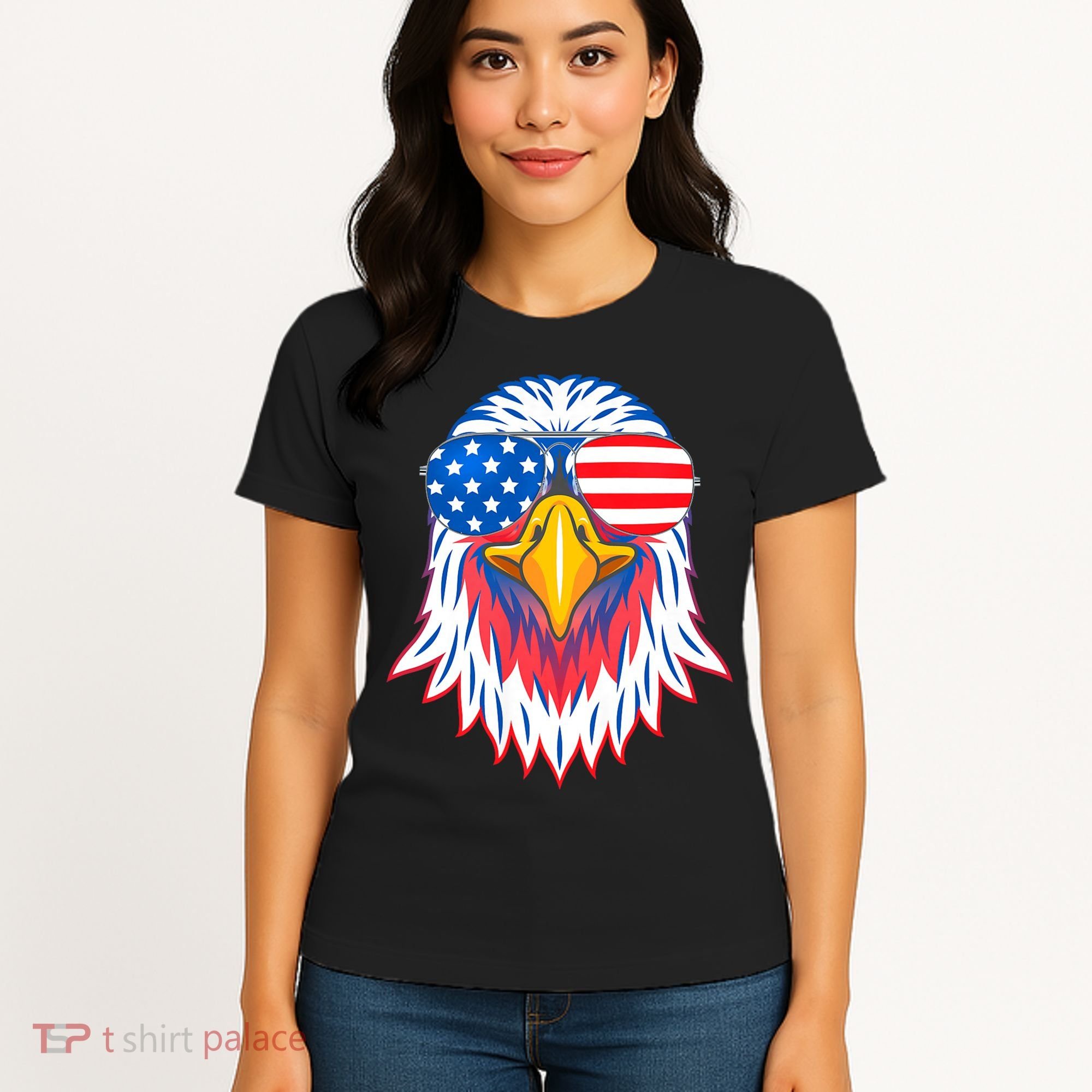 Patriotic Eagle 4th Of July Usa American Flag Pride Women's T-Shirt