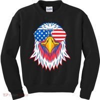 Patriotic Eagle 4th Of July Usa American Flag Pride Kids Sweatshirt thumb 0