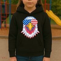 Patriotic Eagle 4th Of July Usa American Flag Pride Kids Hoodie thumb 3